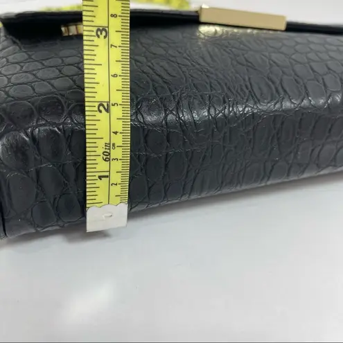 Forever 21  Faux Leather Black Chain Strap Clutch