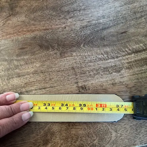 NWT Womens Black Faux Leather Belt Sparkling Rhinestone Oval Buckle Size S Chic