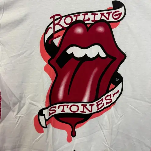 The Rolling Stones Bleeding Hot Lips Tattoo Rock Band Tee M