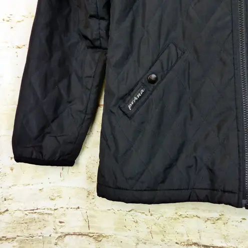 prAna Jacket Womens S Black Full Zip Fleece Line Lightweight Coat Gorpcore FLAW