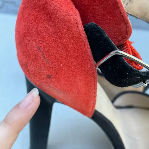 DV by Dolce Vit Dolce Vita Open Toe Suede Red Nude Heels