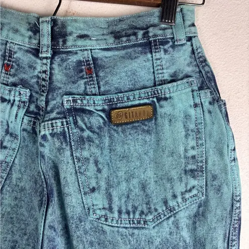 Gitano Vintage Women's 14 Short Blue Teal Denim Jeans High Rise Straight