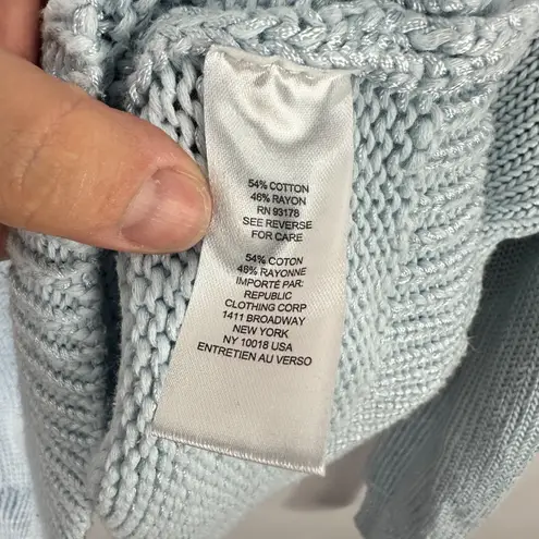 Elie Tahari Elie Tahari Sweater Womens L Blue Knit Pullover Minimalist Quiet Luxury Preppy