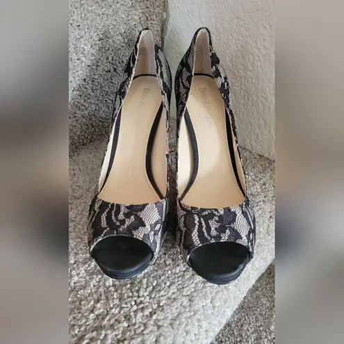 Enzo Angiolini  Lace Peep Toe Heels Size 7.5