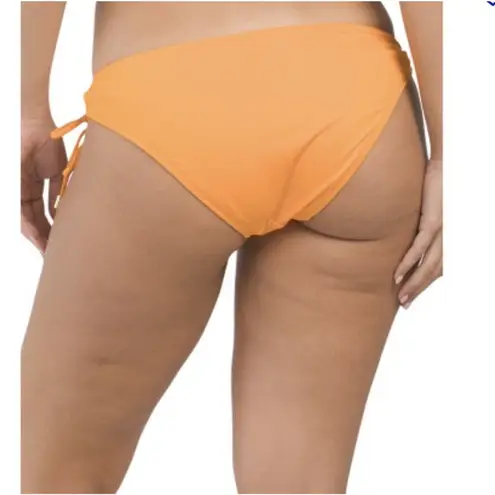 La Blanca Island Goddess Side-Tie Bikini Swimsuit Bottom Sz 10 Tangerine UPF 50+
