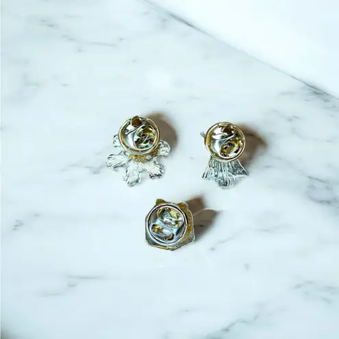 Set of 3 Christmas Enamel Lapel Pins NEW