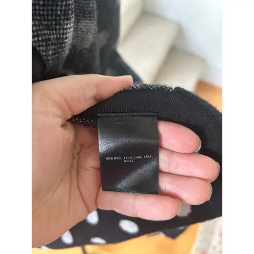 Field Flower Black & White Polka Dot Wool Full Zip Sweater Cardigan Coat Size XS