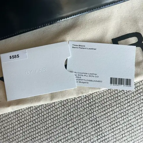 NWT BY FAR Tilda Semi Patent Leather Bag in Black