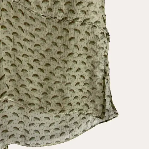 Marni Cream Dotted Feather Print V