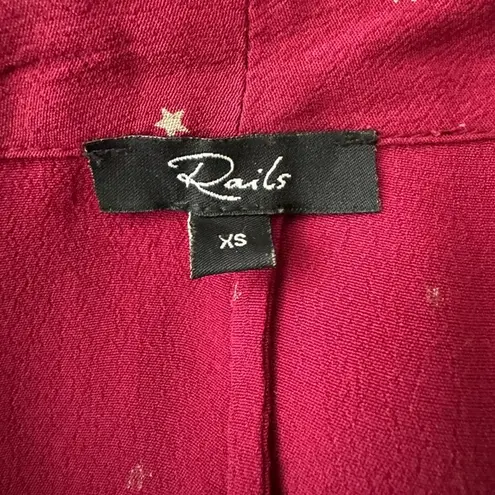 Rails  Sloane Top Rogue Gradient Stars Button Shirt Size XS Tie‎ Front Blouse - Image 10