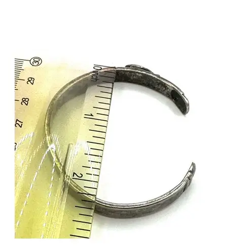 Until there's a cure breast cancer awareness silver cuff bracelet