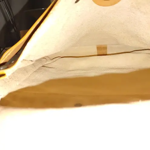 Maurizio Taiuti Genuine Leather Crossbody Saddle Bag Brass Rivets Made In Italy Tan