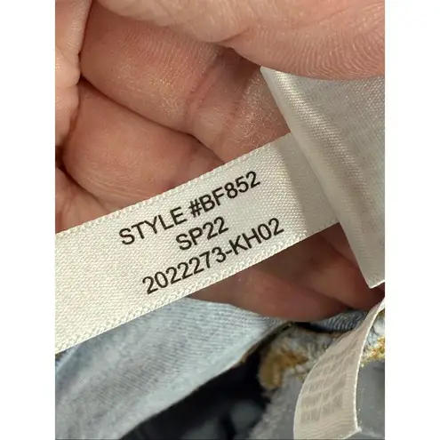 J Crew women’s essential straight ankle denim jean frayed hem size 29 Blue