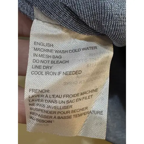 Sophie Rue M Slinky Front Tie Blouse Blue Dust Size Xl Peasant Cropped Puff