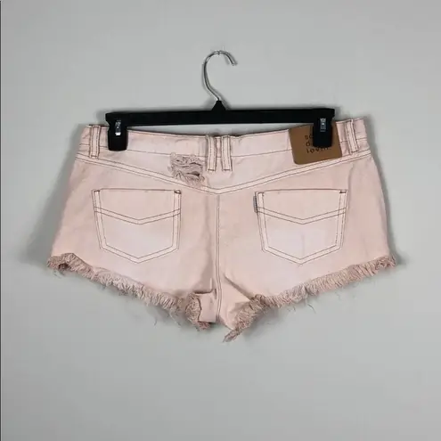 Somedays Lovin Shorts Pink Distressed Studded