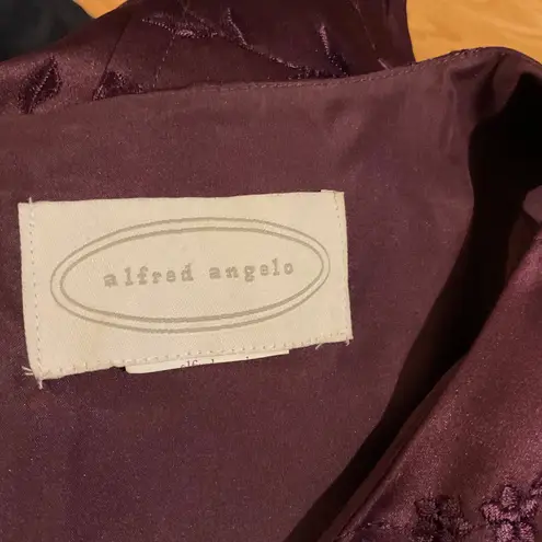 Alfred Angelo Purple Embroidered Sleeveless V Neck Top & Skirt Set