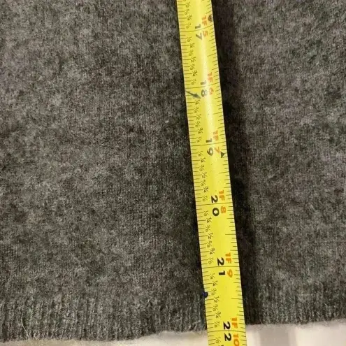 Madison‎ Cashmere Gray Turtleneck Sweater Cropped Slim Fit Pullover Fuzzy XL