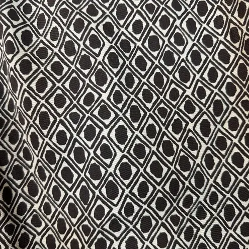 Lands' End  Brown Patterned Cropped Pull On Relaxed Pants Women's Size 14 P