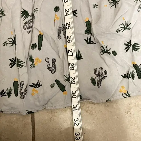 Angie Cold Shoulder Cactus Print Dress