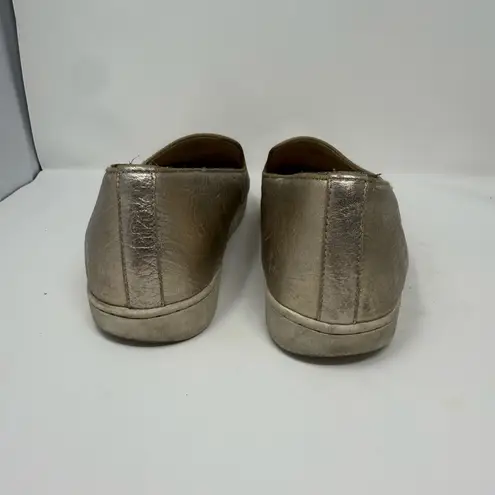 Birdies  Gold Metallic Leather Slip On Sneaker Size 8