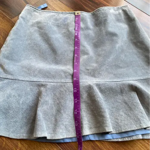100% genuine leather MODA International Suede Leather Mini Skirt Size 6