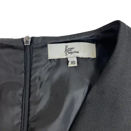 Front Row Shop Structured Crepe A-line Dress with Pleated Hem