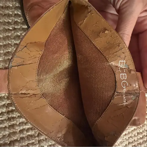 BCBGENERATION BCBG Generation Slouch Cowboy Boot Leather Womens Shoes Sz 9b Brown