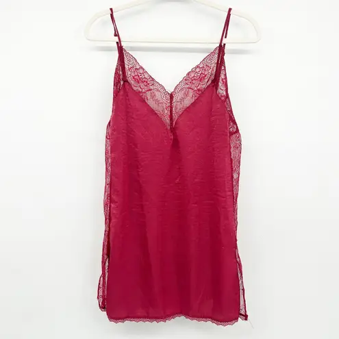 In Bloom by Jonquil Coquette Wait Until Dark Lace Trim Chemise Slip Dress Size L Red Size L