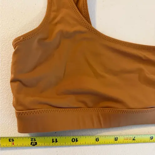 SKIMS  Signature Swim Tank Bikini Top Medium Brown Bronze