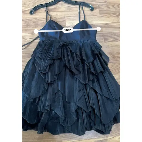 AJE. black ELSIE PLEAT MINI COCKTAIL PARTY DRESS size 8