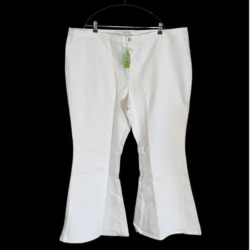 Studio Park x Vanessa Herring White Denim Flare Leg Pants Women's 28W White NWT Size 28