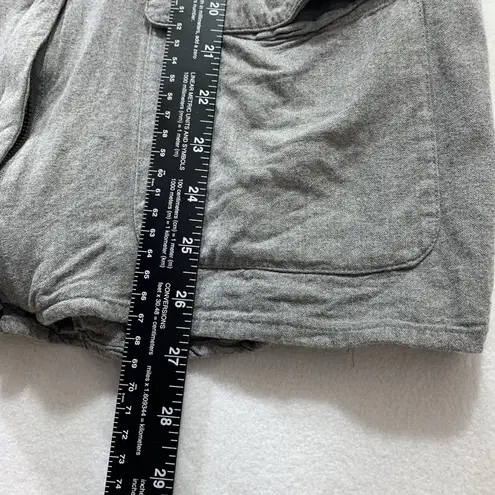 Dressbarn Sunday Jacket Stretchy Full Zip Cotton Gray Fitted Womens Sz Large