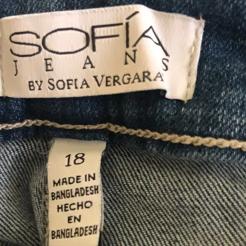 Sofia Vergara Melisa Flare Button Fly Jean Sz 18X33 High Waisted Stretch Casual