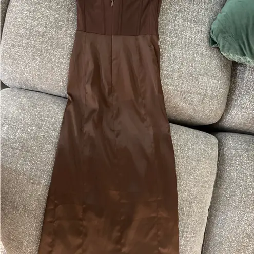 Meshki Brown Corset Dress