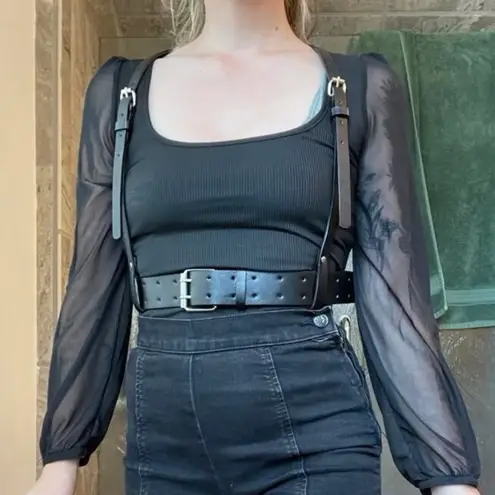 Harness Suspender Belt Black New