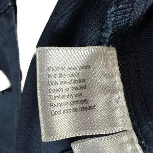 Fair Indigo 100% Cotton Navy Blue Button Up Collared Lightweight Jacket Size 12