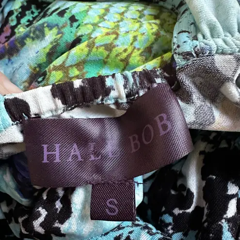 Hale Bob Sienna Halter Snakeskin Jumpsuit Snake Resortwear Party Blue Green