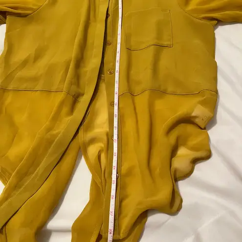 Lush Clothing Lush blouse women’s size medium yellow long sheer layering button up