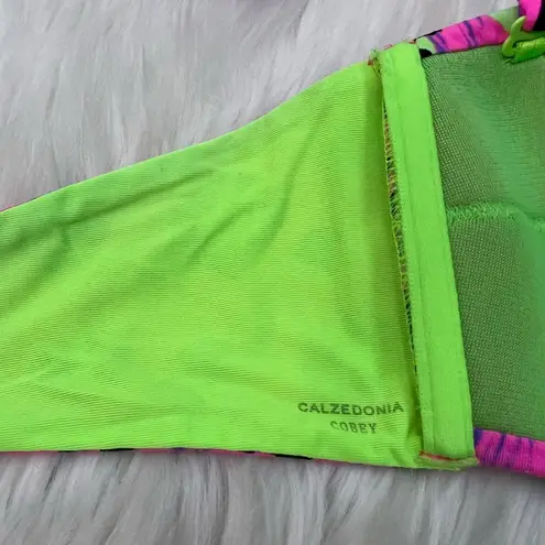 Calzedonia Cobey Pink Cheetah Print Bandeau Bikini Top