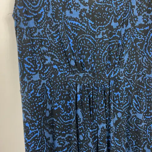 Boden UK10 US6 Blue Black Paisley Maxi Dress Sleeveless Casual Boho Size 6
