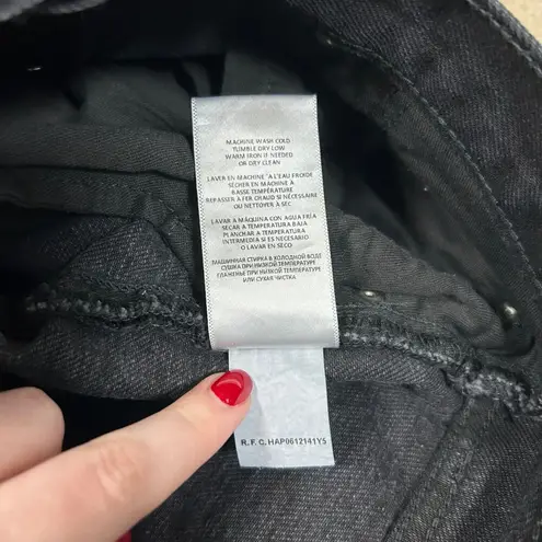 RE/DONE Women's Black High Rise Jean Shorts Distressed Casual Denim Size 27 - Image 6