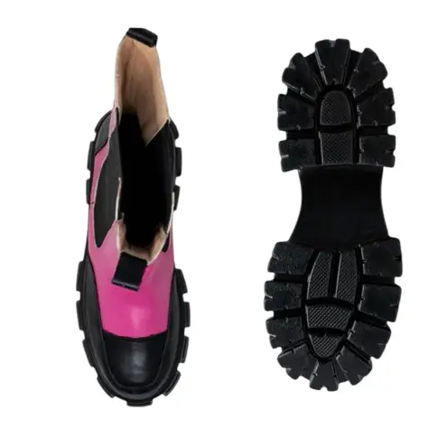 Chase and Chloe Rock Lug Chelsea Boot