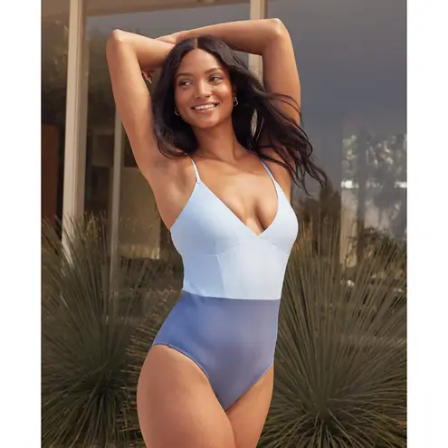 Summersalt The Wave Sky Blue Mountain One Piece Swim Womens 16