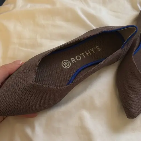 Rothy's The Point Flat Shoe Mink Brown Color W 7 Retired Color