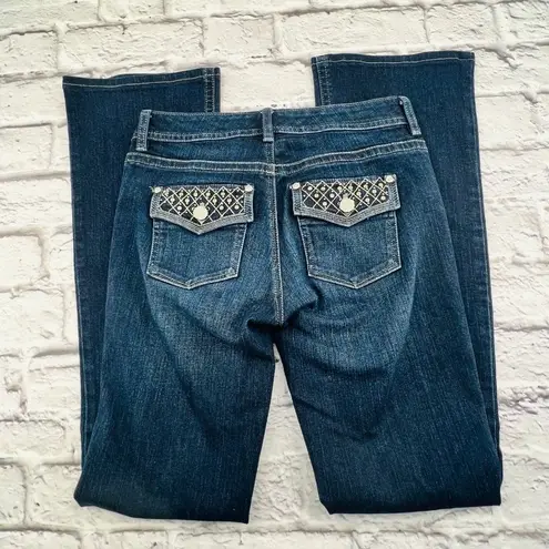 White House | Black Market WHBM  Jeans Womans 0R Bootcut Bling Pocket Mid Rise