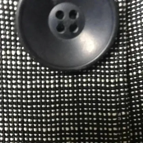 LAFAYETTE 148 WO SZ 4 SUIT JACKET BLACK SMALL PLAID HOOD SOLID CLEAN CONDITION