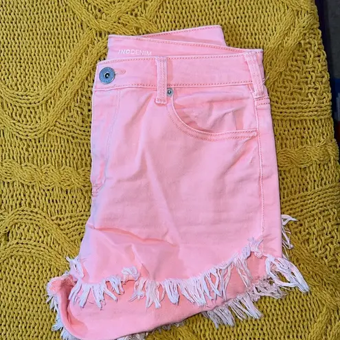 Inc international I.N.C. International Concepts Size 4/27 Pink Frayed Jean Shorts