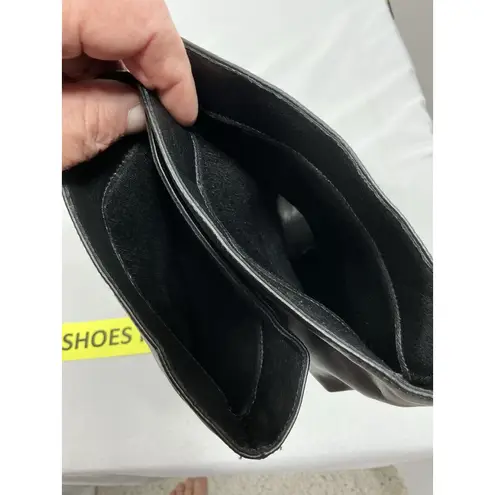 Womans Pullon Midcalf Slouched Boots 8 Black Pointed Toe Stiletto NWOT