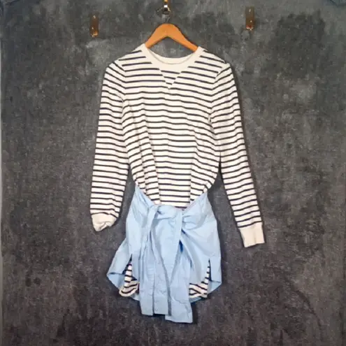 Veronica Beard Lazlo Tie Waist Cotton Mini Dress Striped Festival Preppy Womens