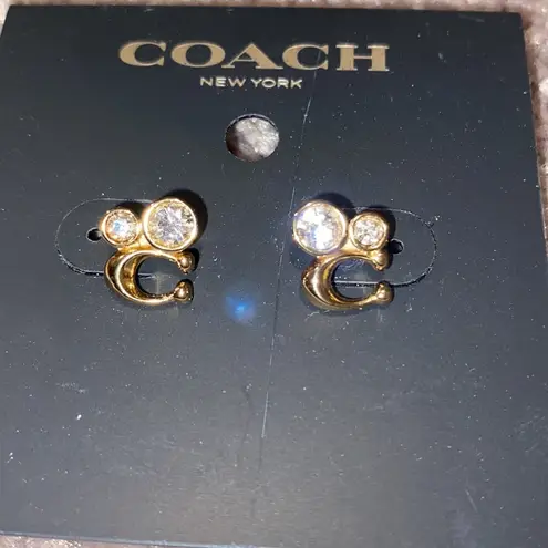 Coach NWT Gold Tone  Earrings